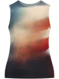 Issey Miyake abstract-print sleeveless top - Black