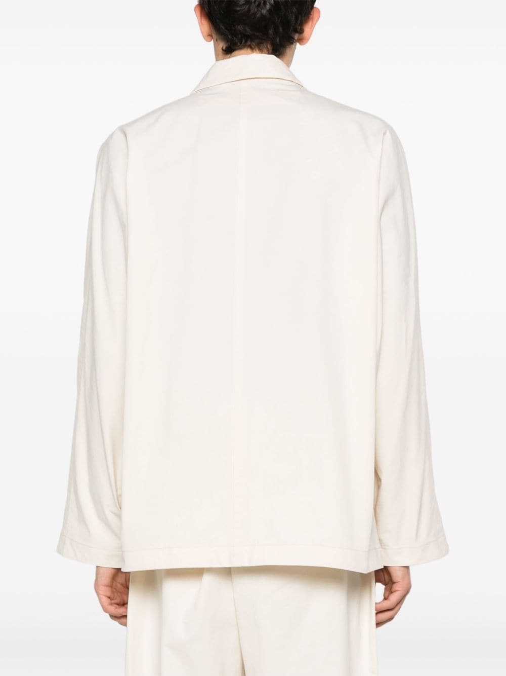 Shop Lemaire Cotton Shirt Jacket In Neutrals