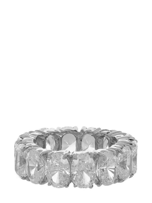 Fantasia By Deserio 14kt White Gold Eternity Ring Silver
