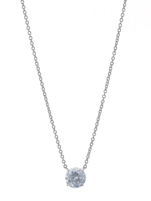 Fantasia by Deserio 14kt white gold solitaire pendant necklace