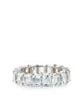 Fantasia by Deserio 14kt white gold emerald-cut eternity ring