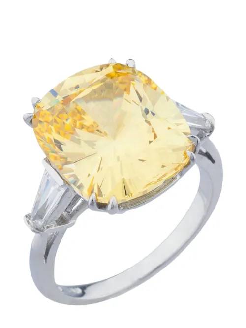 Bague en or blanc 14ct - Fantasia by Deserio - Modalova