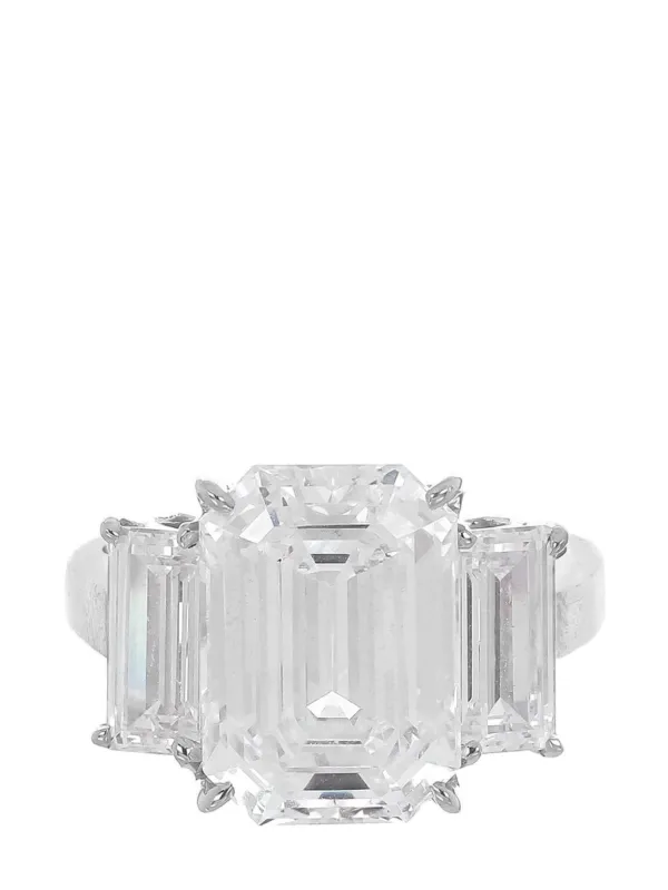 Fantasia By Deserio 14kt White Gold Cubic Zirconia Ring White
