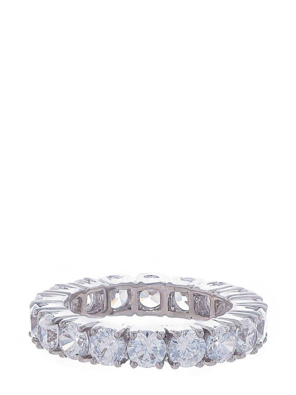 Fantasia By Deserio 14kt Gold Vermeil Eternity Band Ring In Silver