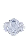 Fantasia by Deserio 14kt white gold triple oval ring - Silver