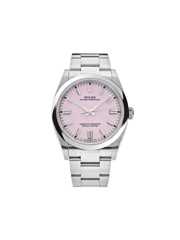 Rolex 2024 pre owned Oyster Perpetual 36mm unisex stainless steel One Size Pink