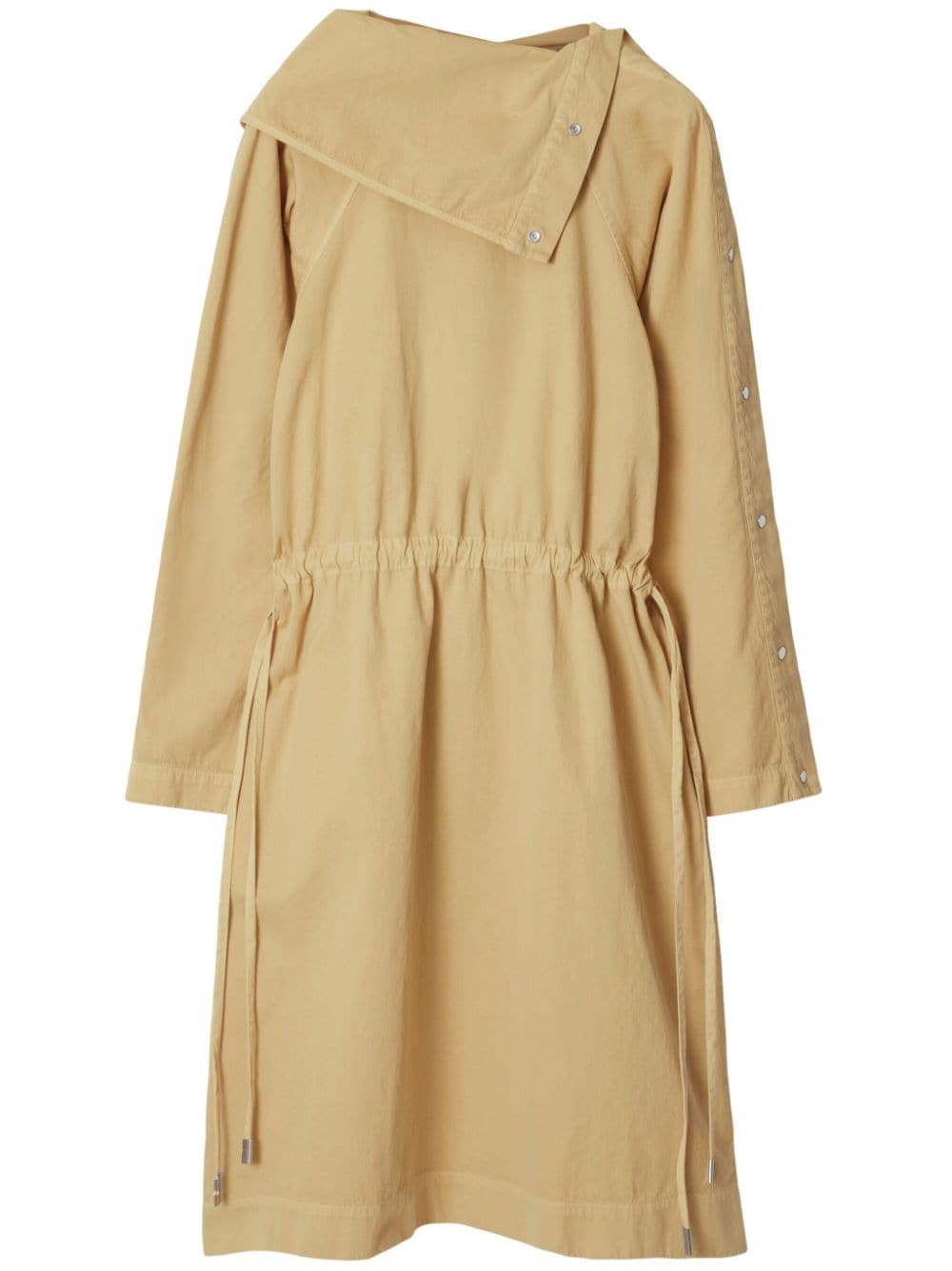Burberry Stud-detail Folded Midi Dress In Brown