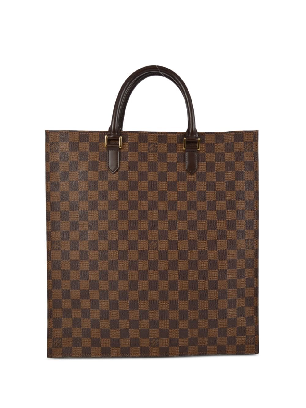 Pre-owned Louis Vuitton 2004 Sac Plat Tote Bag In Brown