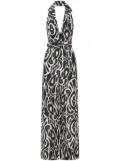 Nicholas Stephania Inez-print jumpsuit - Black