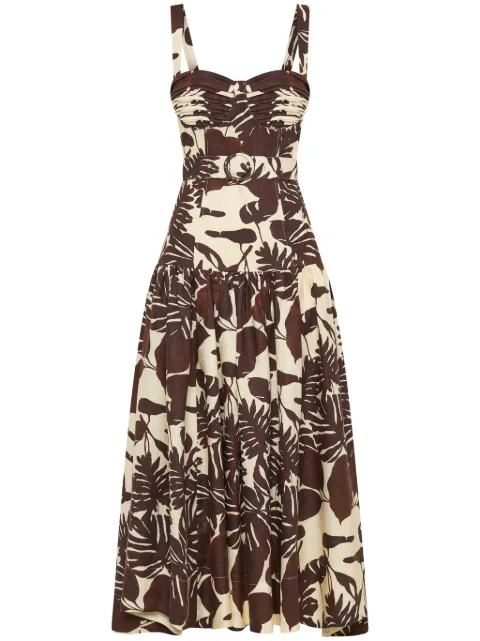 Nicholas Drenica botanical-print linen dress