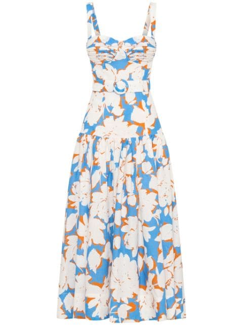 Nicholas Drenica floral-print linen dress