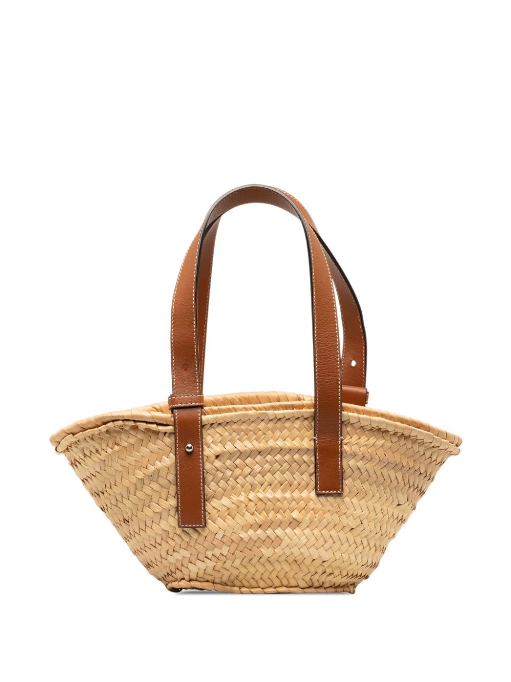 Loewe Pre-Owned 2021 Small Raffia Basket tote bag - Bruin