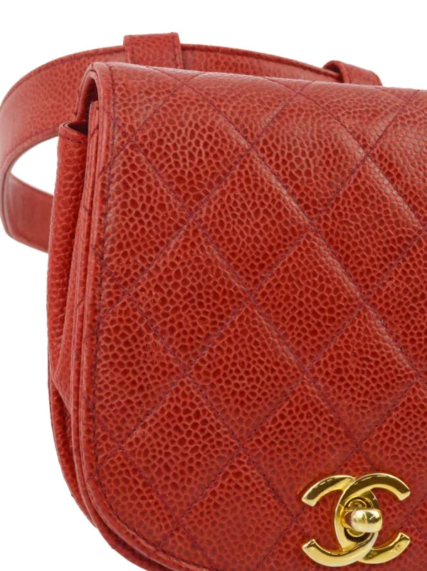 CHANEL Pre-Owned 1990s ココマーク ターンロック マトラッセ ベルト 