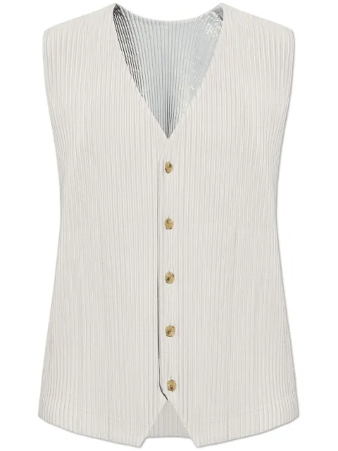 Homme Plissé Issey Miyake pleated V-neck vest 