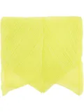 Pleats Please Issey Miyake pointed-tip plissé scarf - Yellow