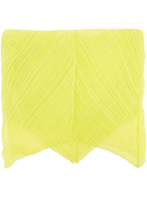 Pleats Please Issey Miyake pointed-tip plissé scarf 