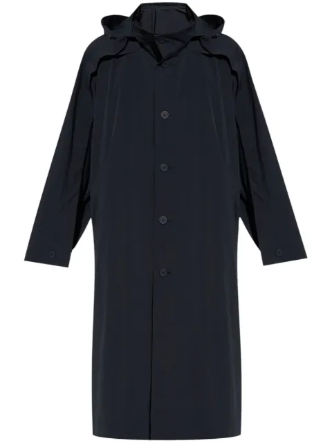 Homme Plissé Issey Miyake Wing stand-collar hooded coat