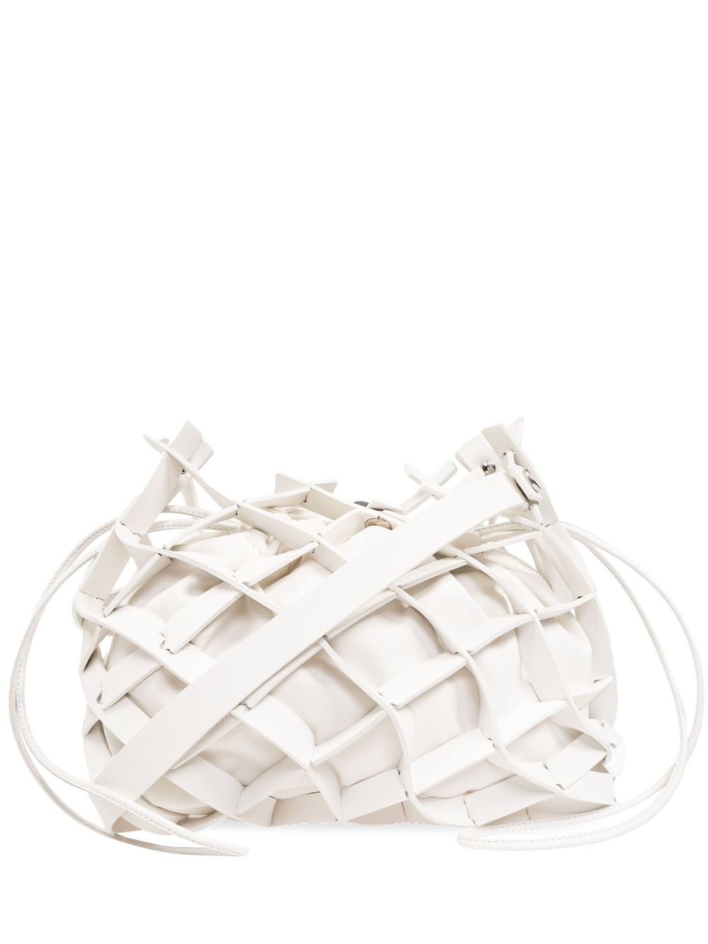 Issey Miyake Strappy Shoulder Bag In White