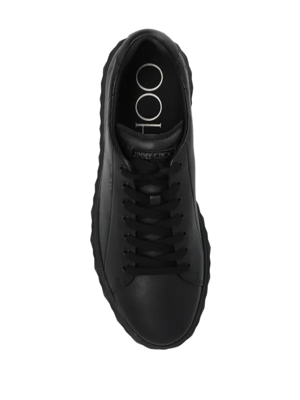 Jimmy Choo Diamond Light Leather Sneakers | Black | FARFETCH