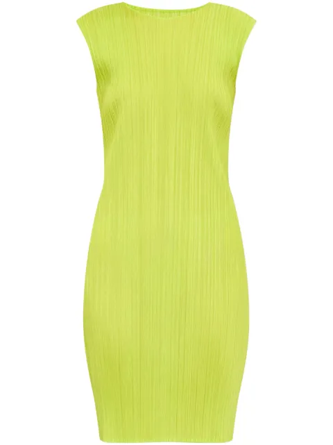 Pleats Please Issey Miyake plissé sleeveless minidress