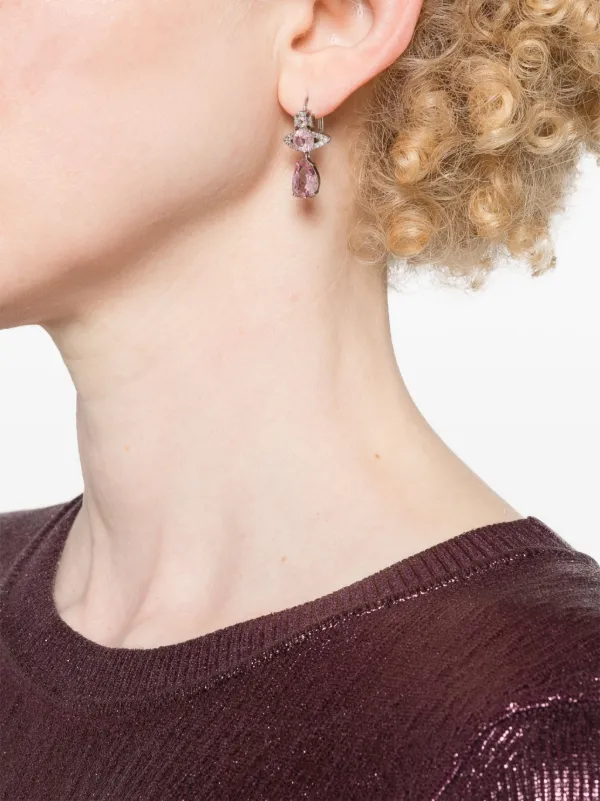 Vivienne buy westwood orb drop silver earrings