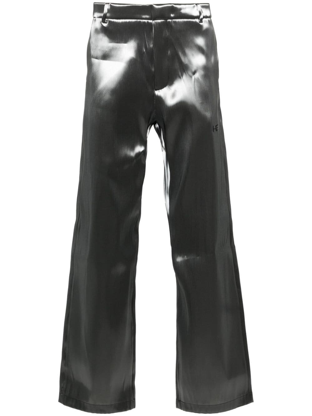 Heliot Emil Moire-effect Trousers In Grey