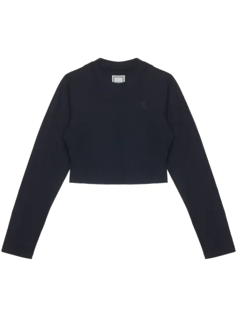 Wooyoungmi t-shirt crop à logo brodé