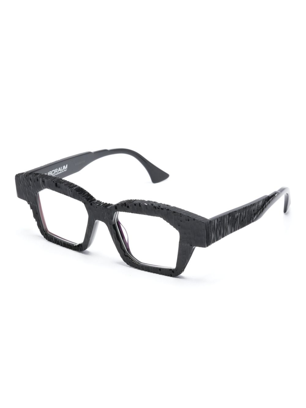 Kuboraum K36 rectangle-frame glasses - Zwart