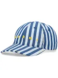 Marni striped cotton baseball cap - Blue