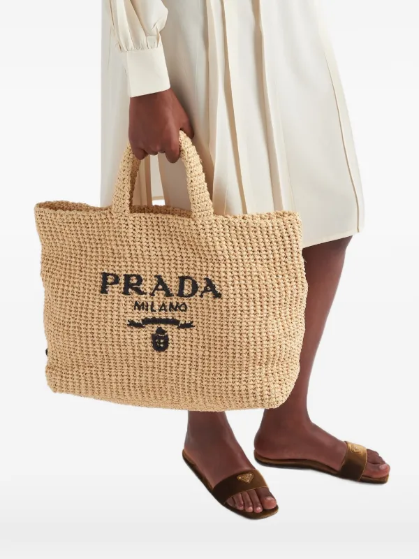 Prada クロシェ ハンドバッグ | ニュートラル | FARFETCH JP