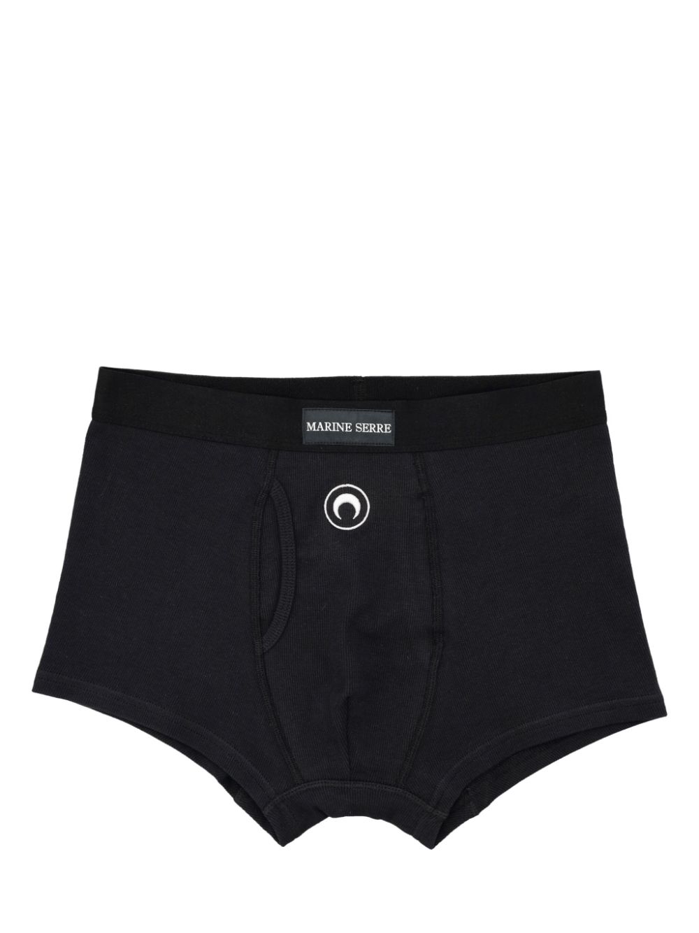 Marine Serre Crescent Moon-embroidered Boxers In Black