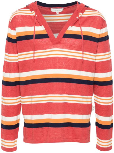 Maison Kitsune striped hooded jumper Men