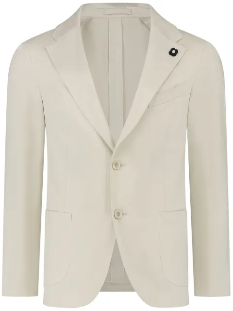 Lardini brooch-detail single-breasted blazer