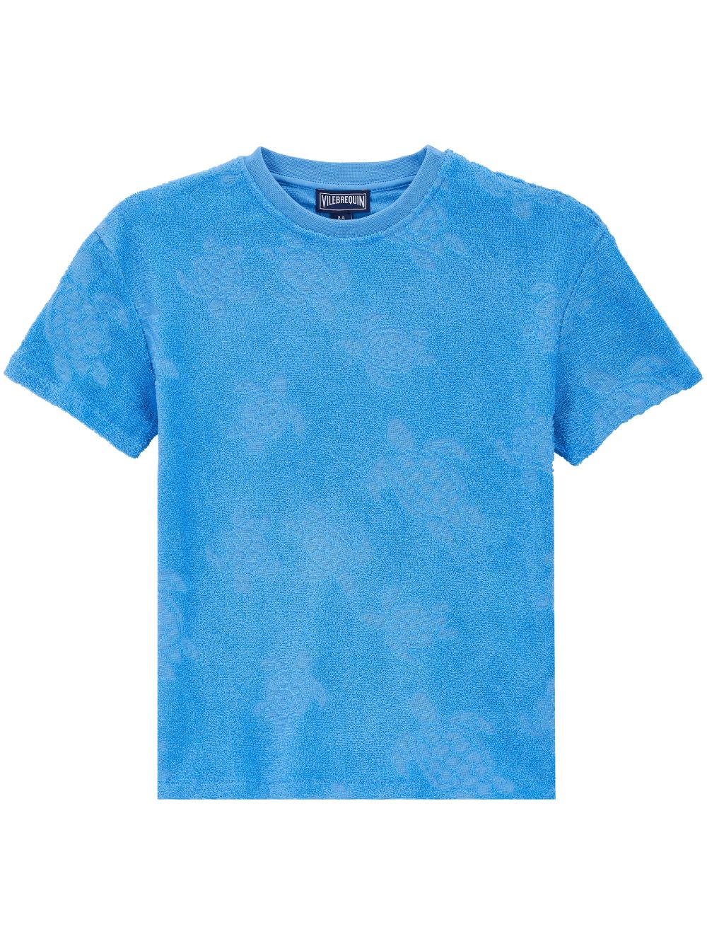 Vilebrequin Kids embossed-logo terry-cloth T-shirt - Blu