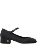 Miu Miu 35mm moiré Mary Janes shoes - Black