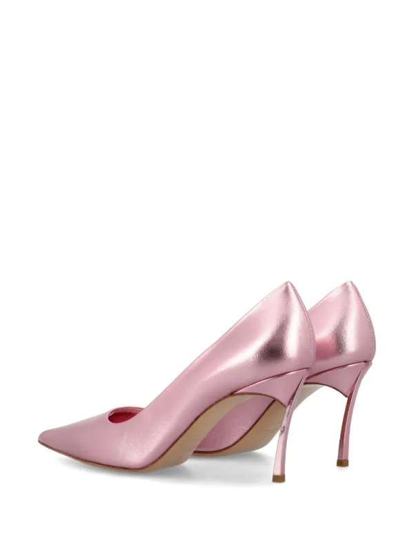 Casadei Flash Goldust metallic-effect Pumps | Pink | FARFETCH
