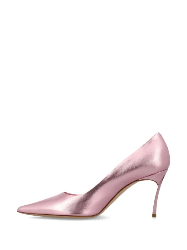 Casadei Flash Goldust metallic-effect Pumps | Pink | FARFETCH
