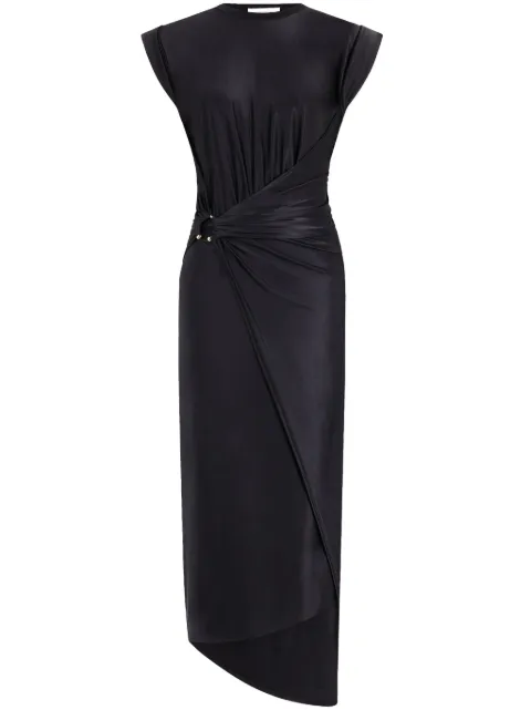 Rabanne vestido midi con diseño drapeado