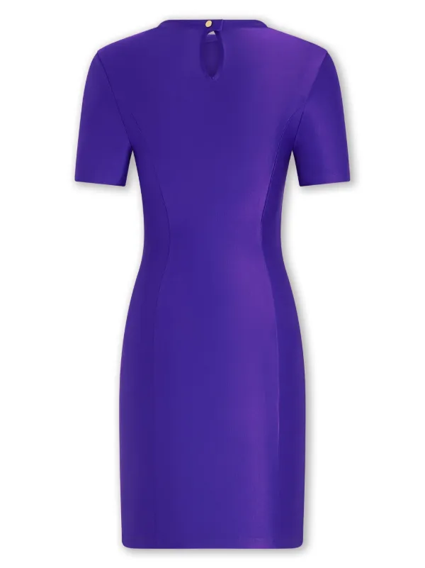 Rabanne Drapé Pression Mini Dress | Purple | FARFETCH