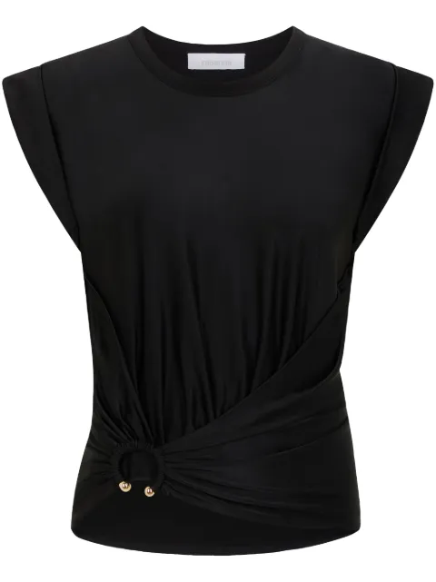 Rabanne asymmetric gathered-detail blouse
