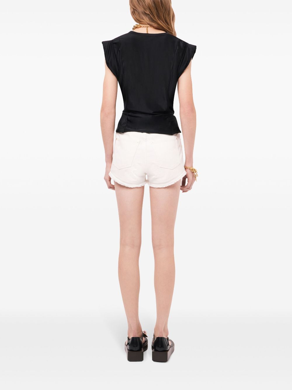 How to purchase Rabanne asymmetric gathered-detail blouse Women