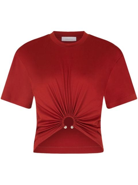 Rabanne piercing-appliqué cotton T-shirt