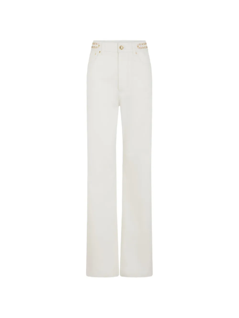 Rabanne Flared jeans met pailletten Wit