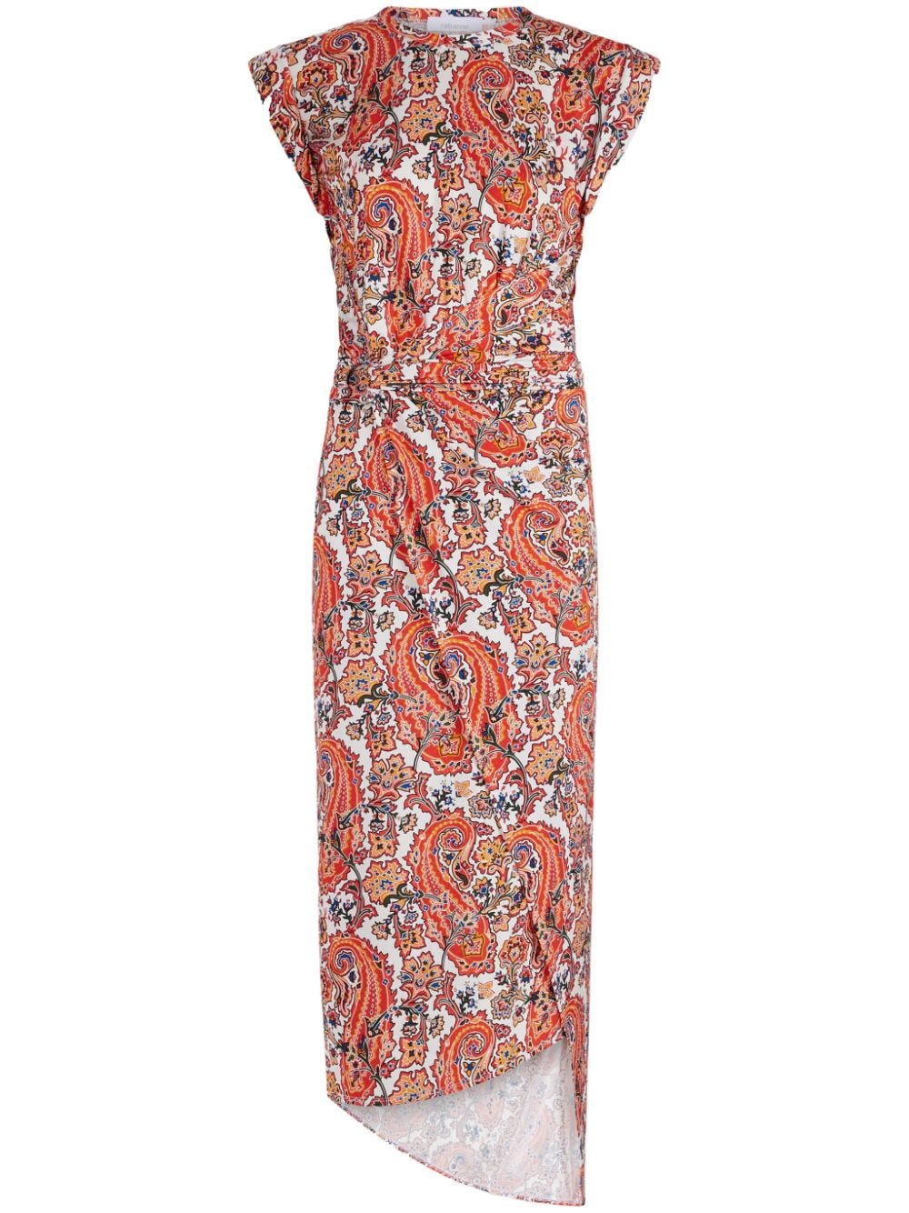 Rabanne Midi-jurk met paisley-print Rood
