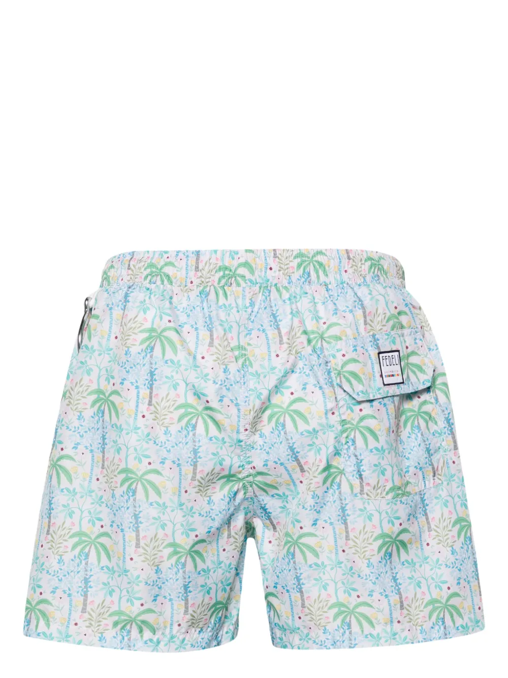 Shop Fedeli Madeira Botanical-print Swim Shorts In White