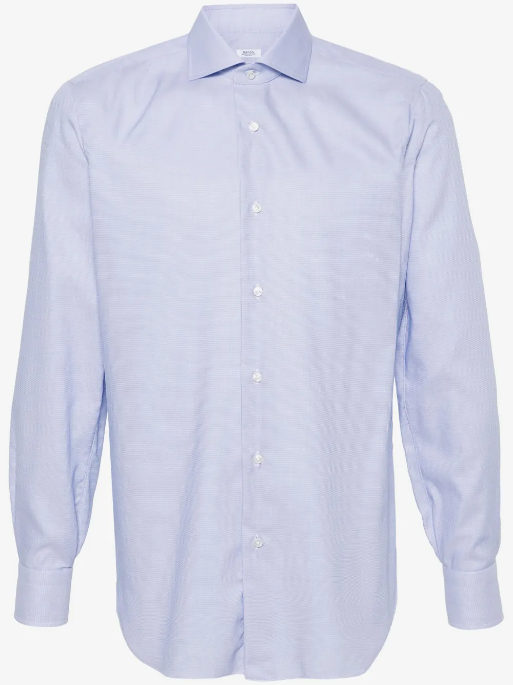 Barba jacquard cotton shirt | Blue | Image 1