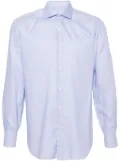 Barba jacquard cotton shirt - Blue