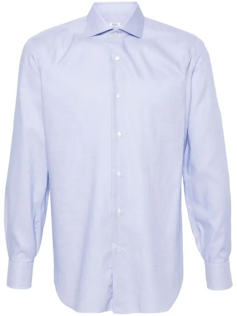 Barba jacquard cotton shirt