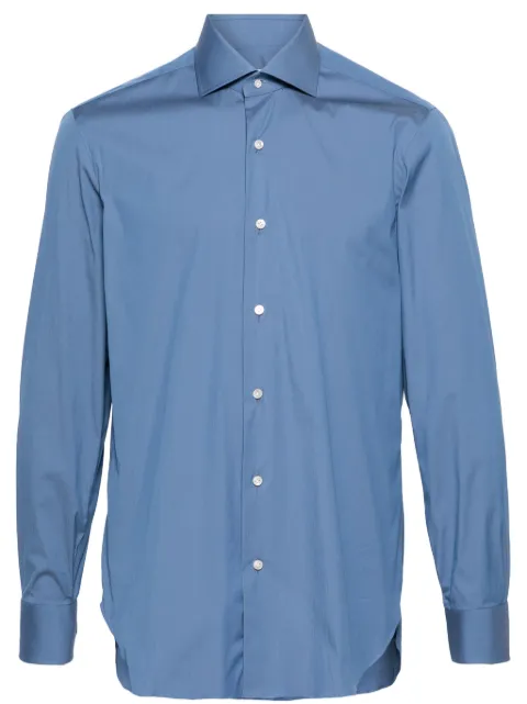 Barba poplin cotton-blend shirt