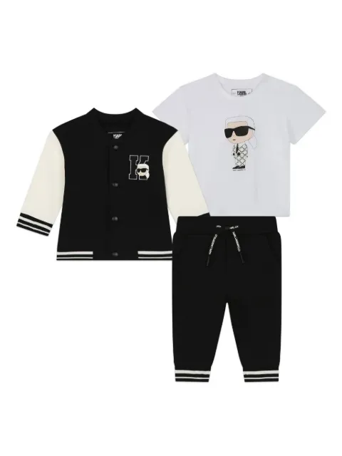 Karl Lagerfeld Kids set de tres piezas con diseño gráfico